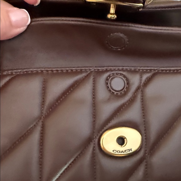 Coach Quilted Nappa Leather Chain Crossbody maple with Gold Hardware 20 - Picture 15 of 16